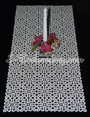 standing lace table runner